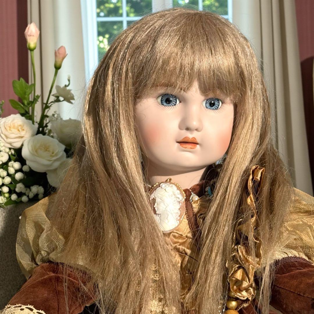 ビスクドール ジュモー フランス プリンセスドレス シェルカメオ