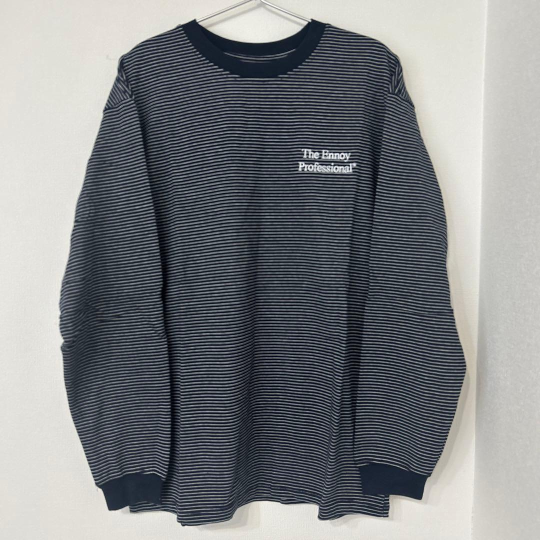 ennoy ボーダー ロンT ネイビー M - メルカリ