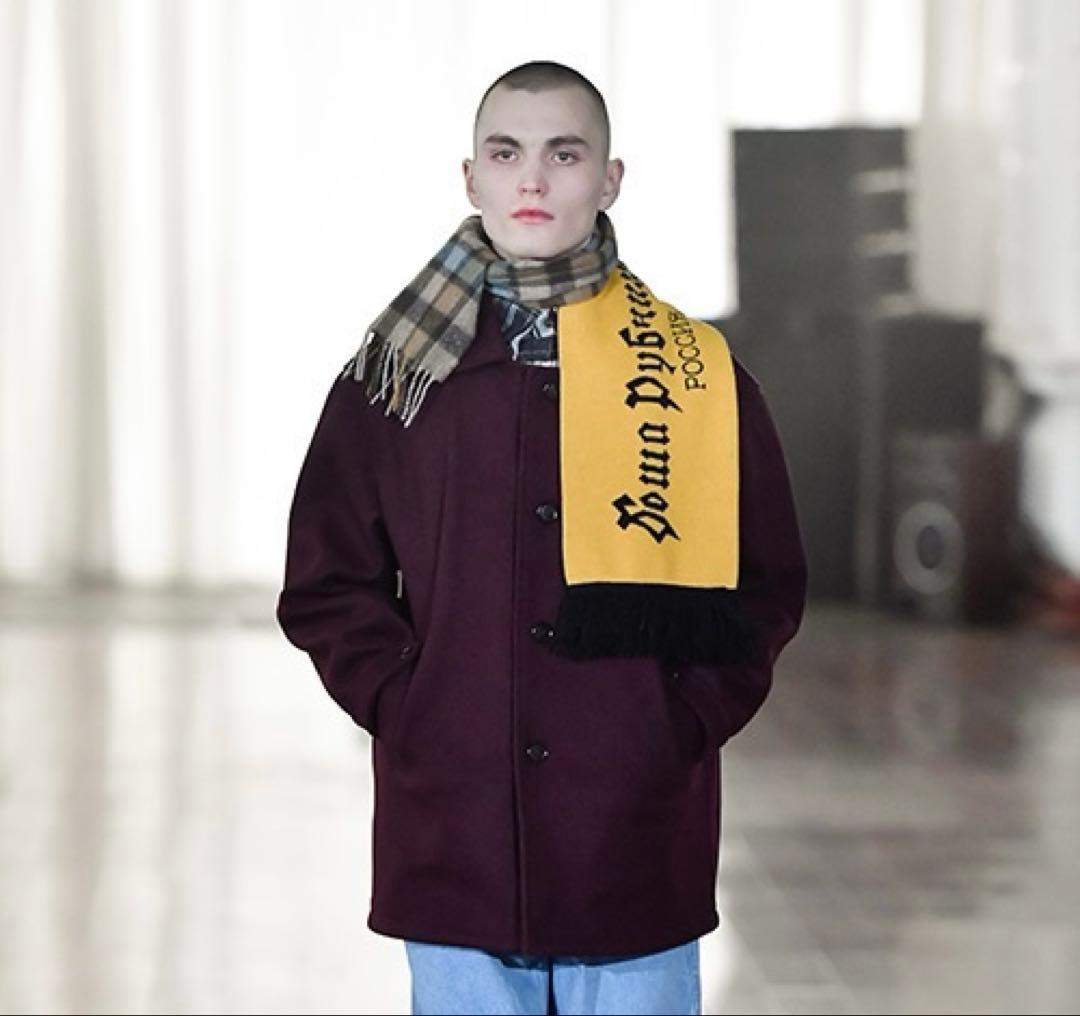 小物 gosha rubchinskiy MIX CHECK SCARF YELLOW Gosha Rubchinskiy Releasing F/W '17 Menswear Collection At Dover