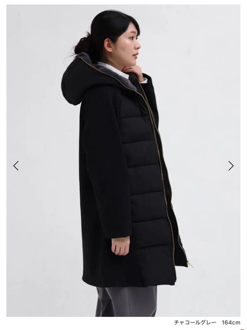 ヤマダヤ MEDOC フェイクファーフードロングコート ブラック新品タグ