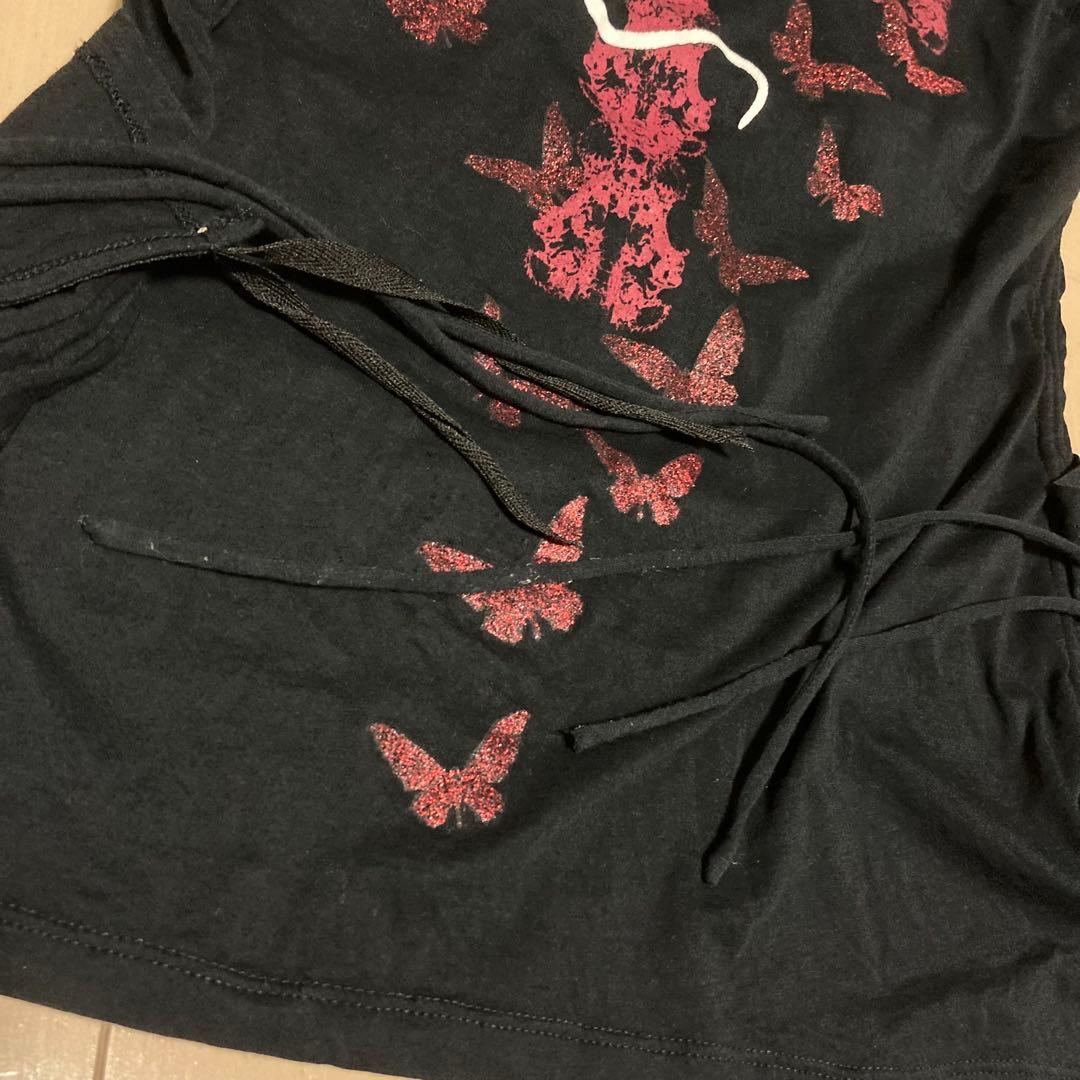 Kmrii サーペント バタフライ ロングスリーブ カットソー ブラック 黒