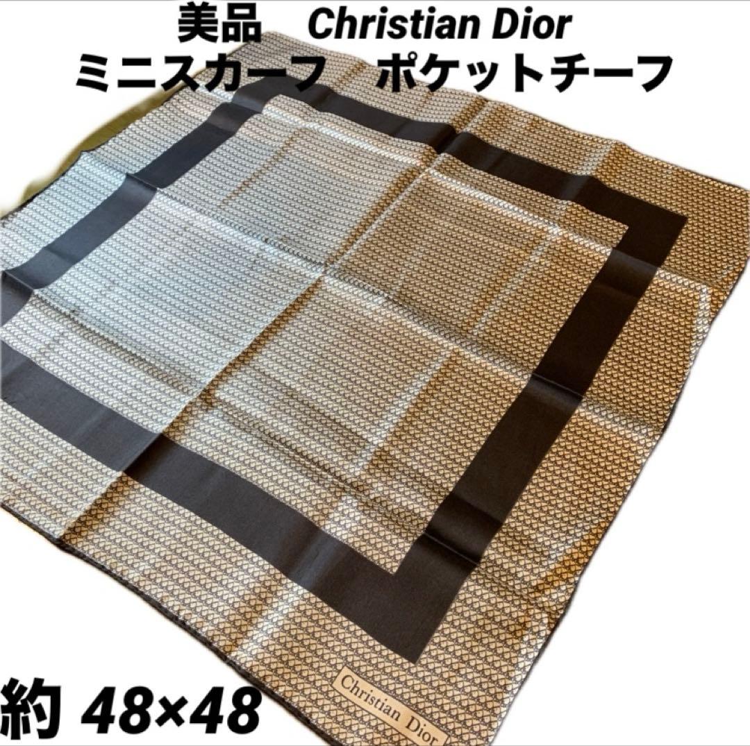 クリスチャンディオール ミニスカーフ ポケット チーフ シルクDior