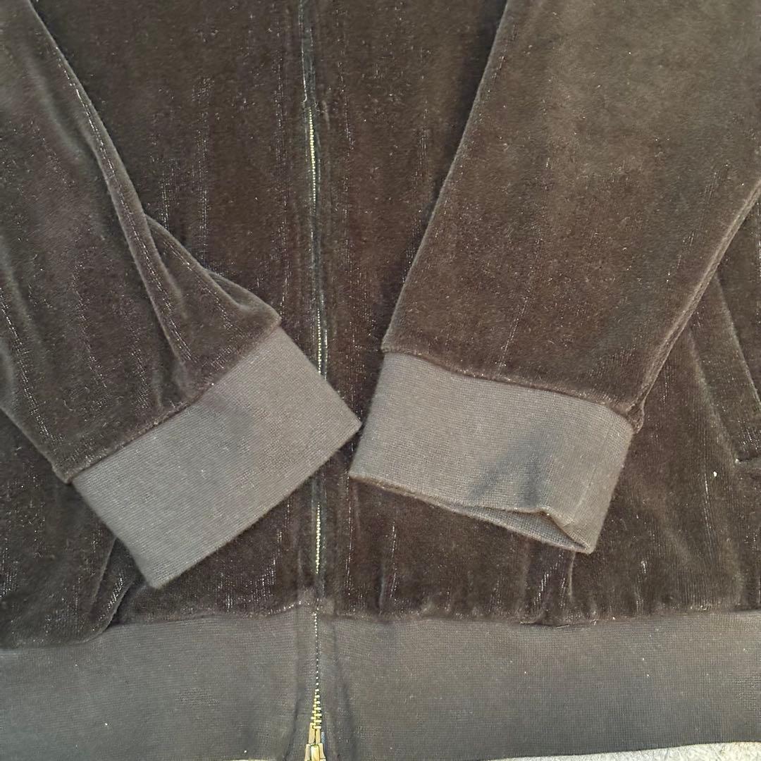 美品 フレッドペリー ベロア ジャケット 黒 金ロゴ L ユニセックス