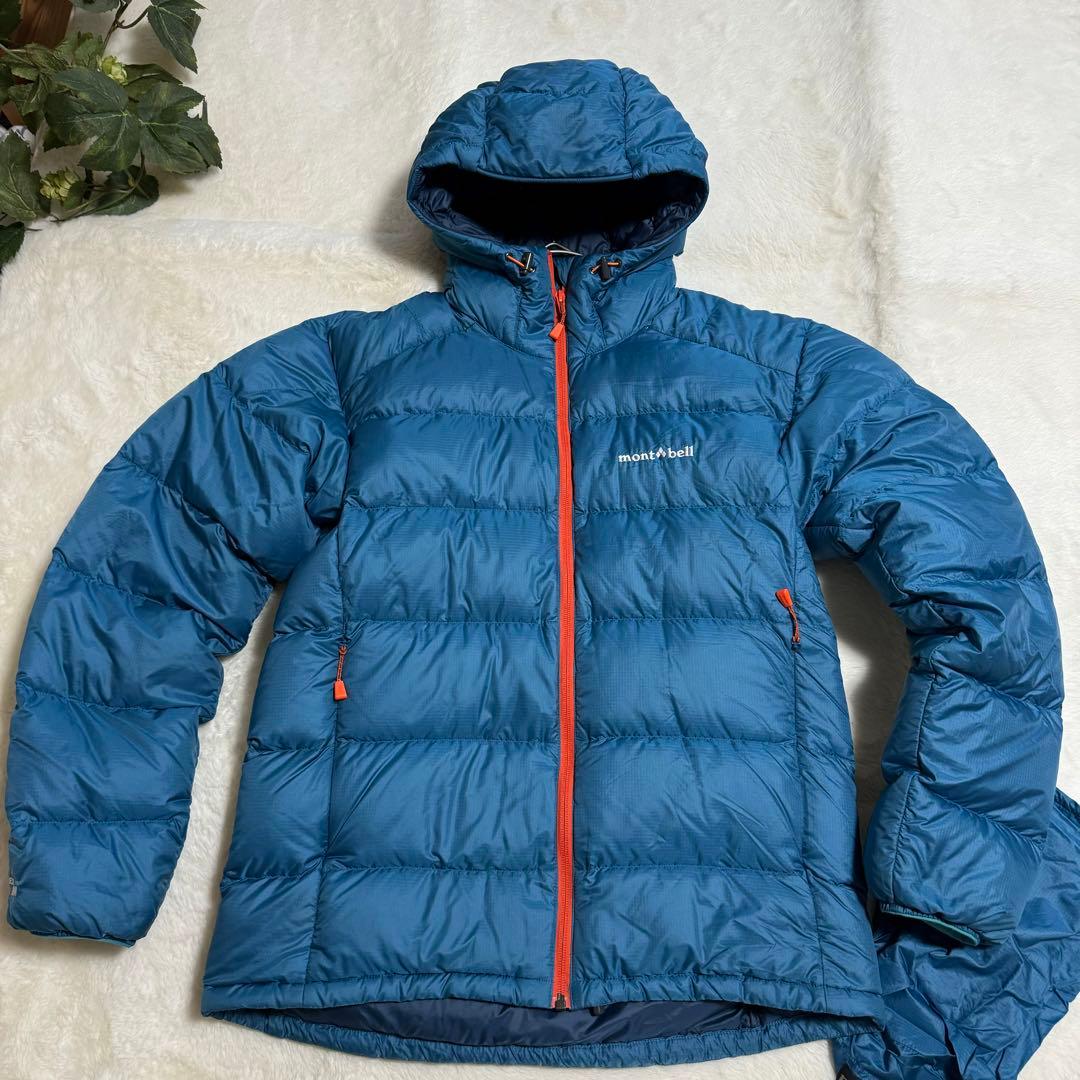 極美品 モンベル ライトアルパインダウンパーカ メンズMブルー - メルカリ