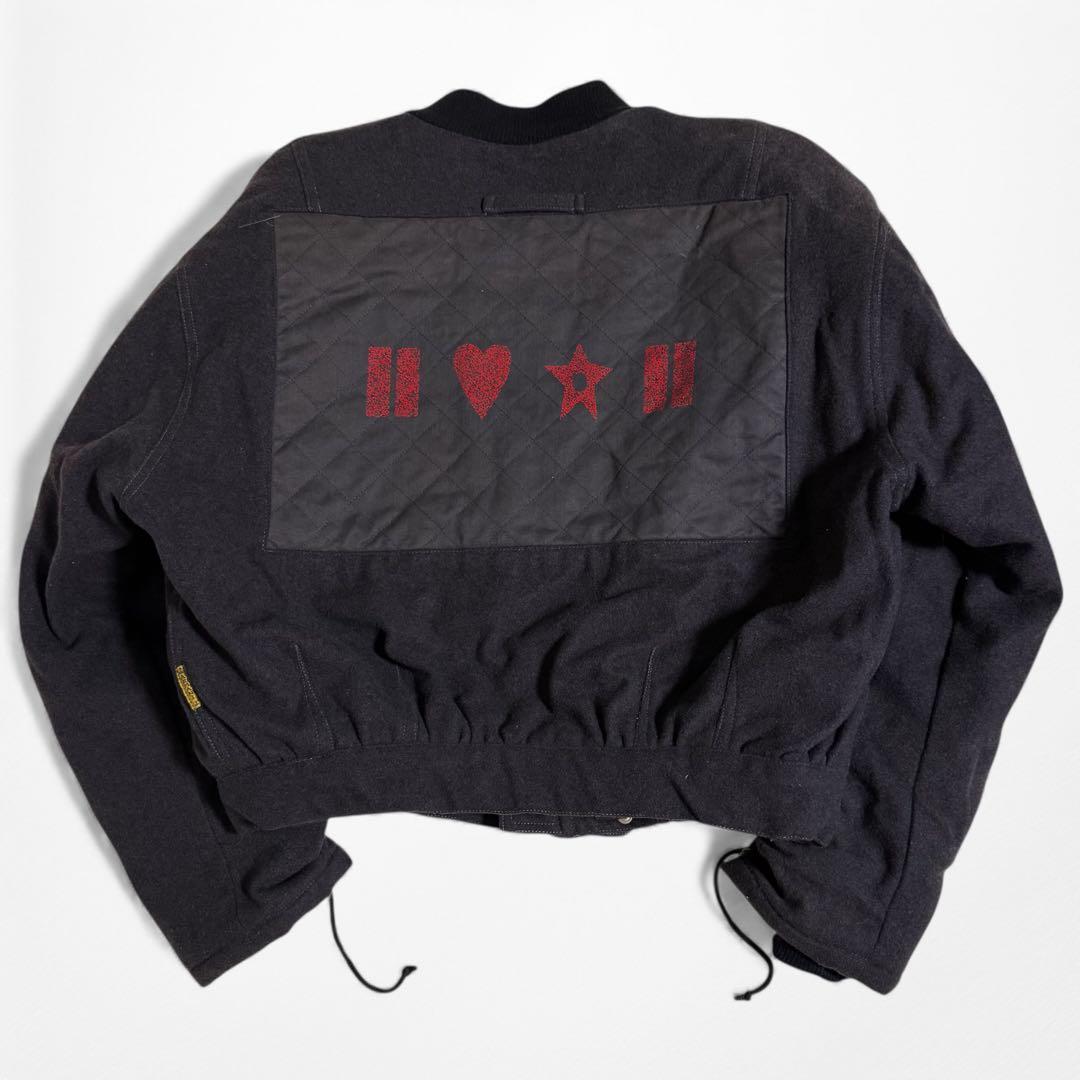 93AW Armani jeans arm cinch patch bomber - メルカリ