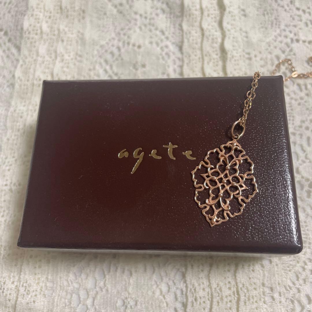 agete K10 ジャスミンチャーム agete アガット 透かし ジャスミン ネックレスチャーム｜Yahoo!フリマ