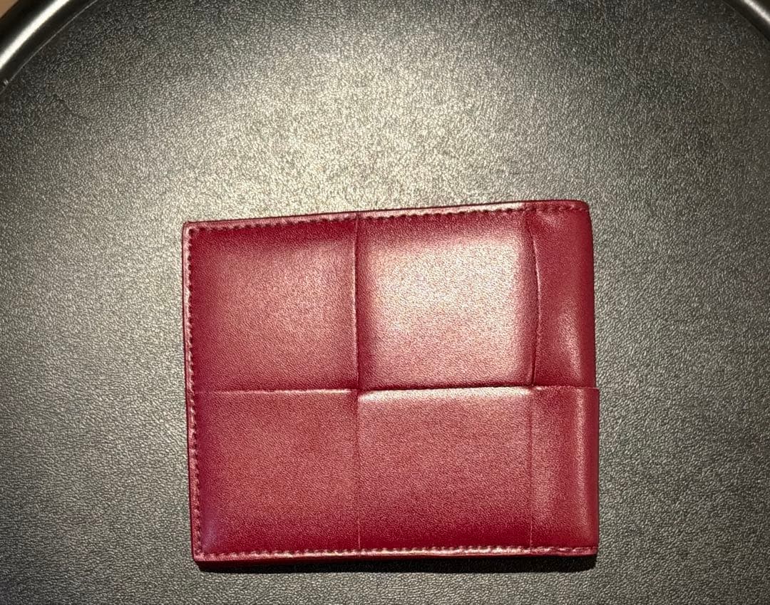 ボッテガヴェネタ カセット 二つ折り財布 バーガンディ 未使用BOTTEGA