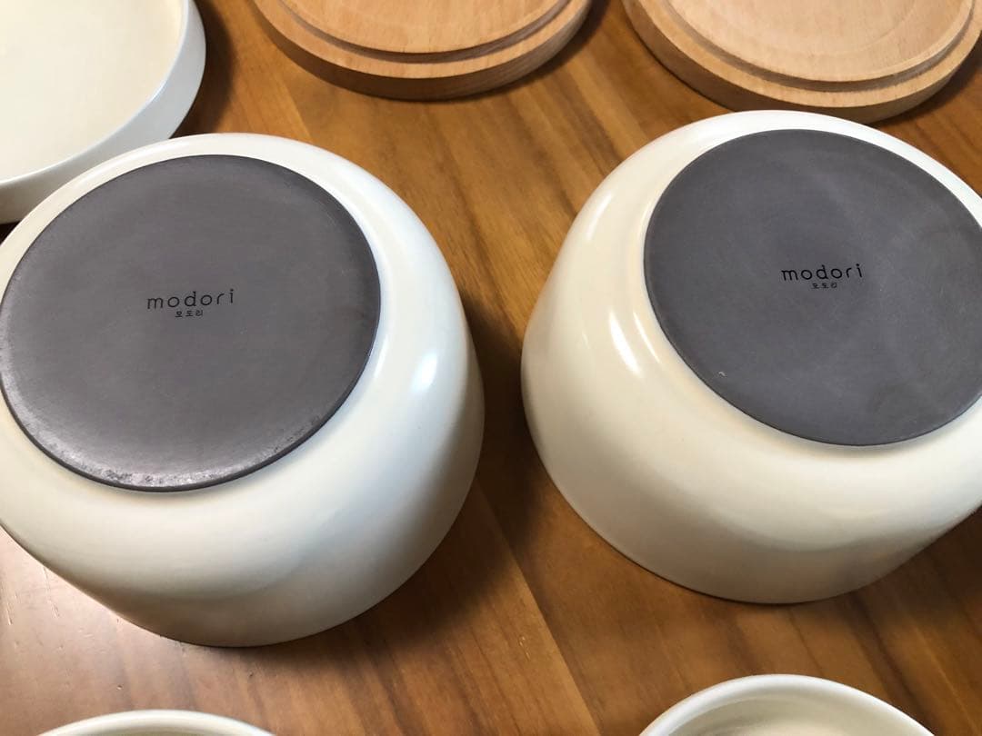 韓国 モドリ お皿セット 2セット ベージュ ミニマリスト コンパクト