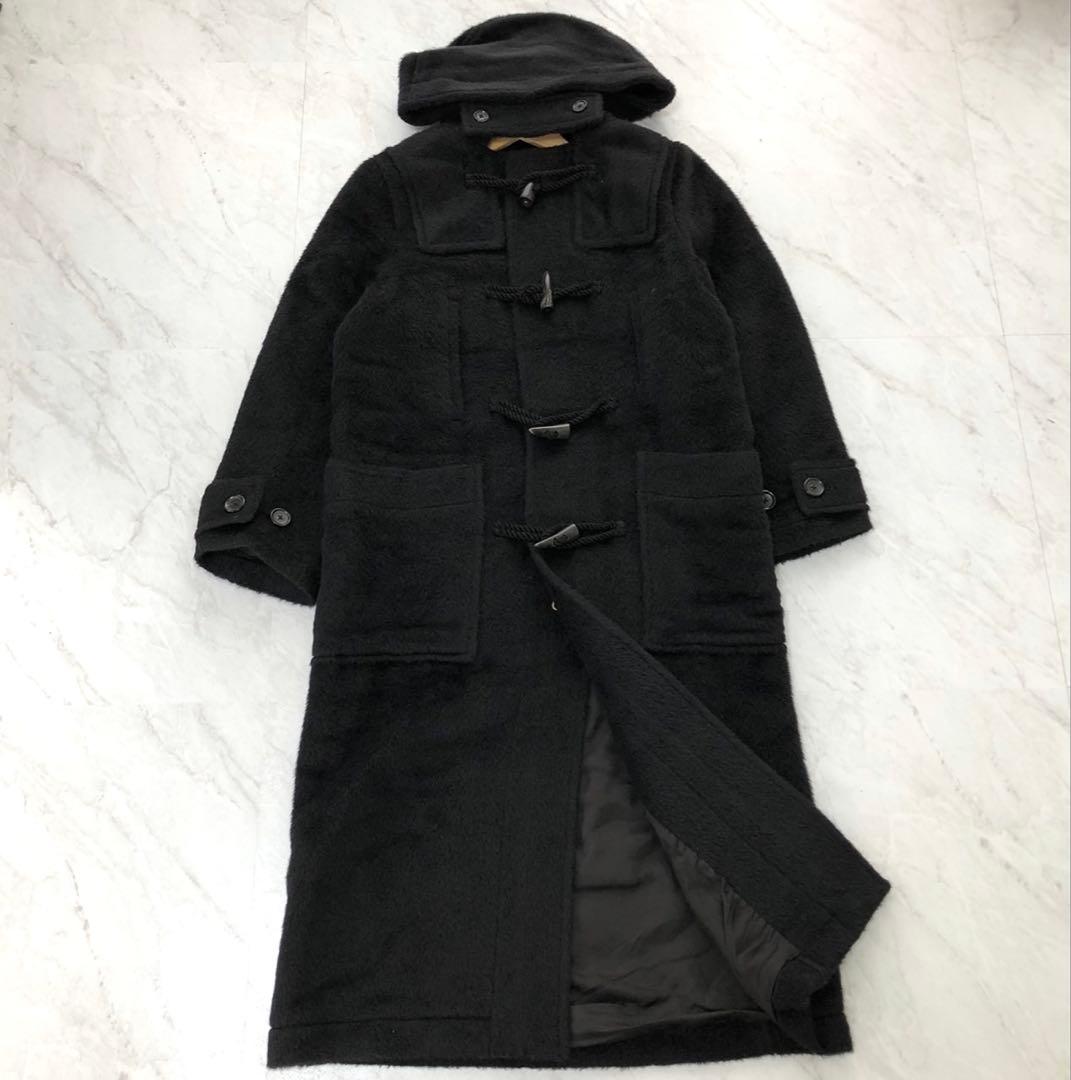 【未使用級】 Ron Herman シャギー ロング ダッフルコート ブラック 未使用級】 Ron Herman シャギー ロング ダッフルコート ブラック 楽天