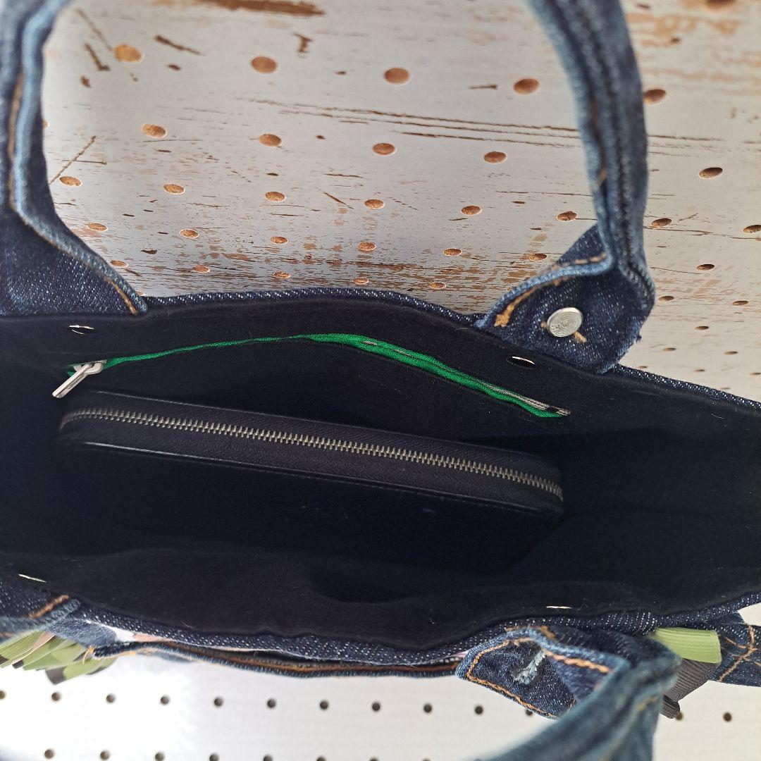 コヤンイサムチョン リトルサンダー デニムリメイクフリルトートバッグ