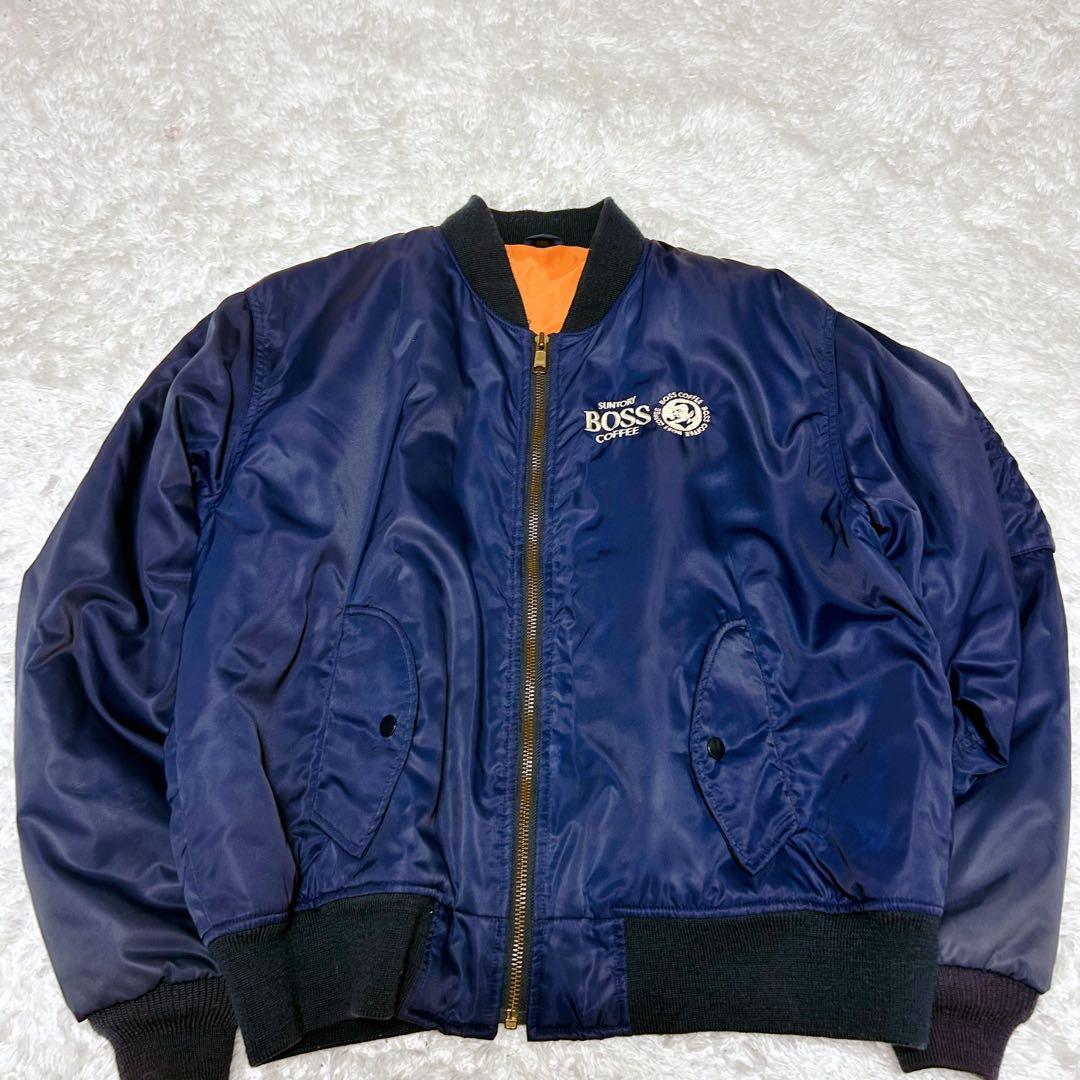 90's BOSS COFFEE 初代ボスジャン MA-1 Lサイズ y2k - メルカリ