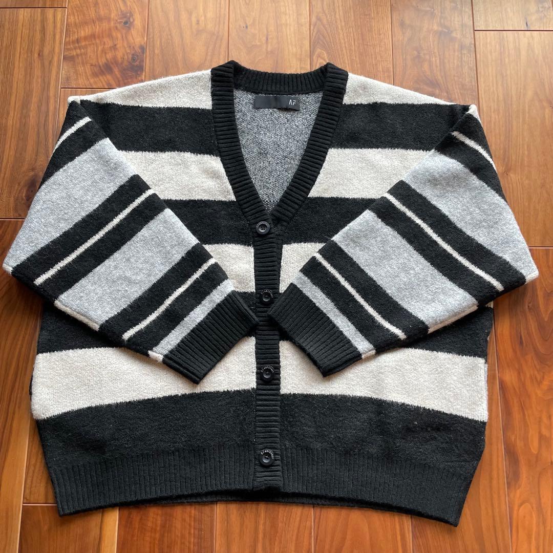 【美品】A.F ARTEFACT エーエフアーティファクト ニットカーディガン A.F ARTEFACT - 幾何学模様オーバーサイズカーディガン / Geo Pattern
