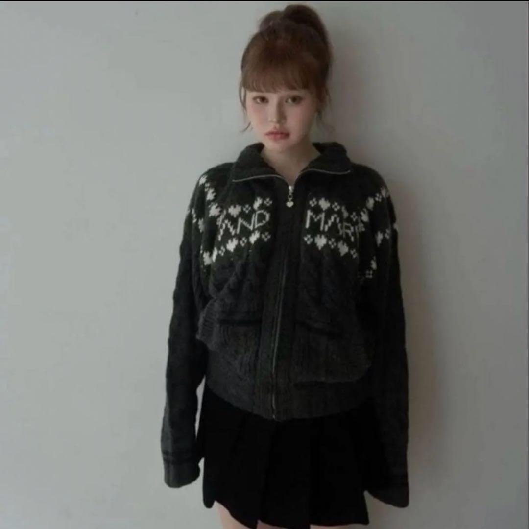 ANDMARY Mary knit cowichan グレー - メルカリ
