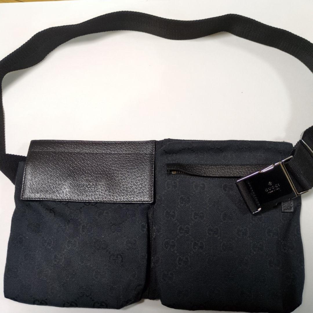 ブラック GGパターン ボディバッグ GUCCI（グッチ） バッグ メンズ ブランド ボディバッグ ショルダー