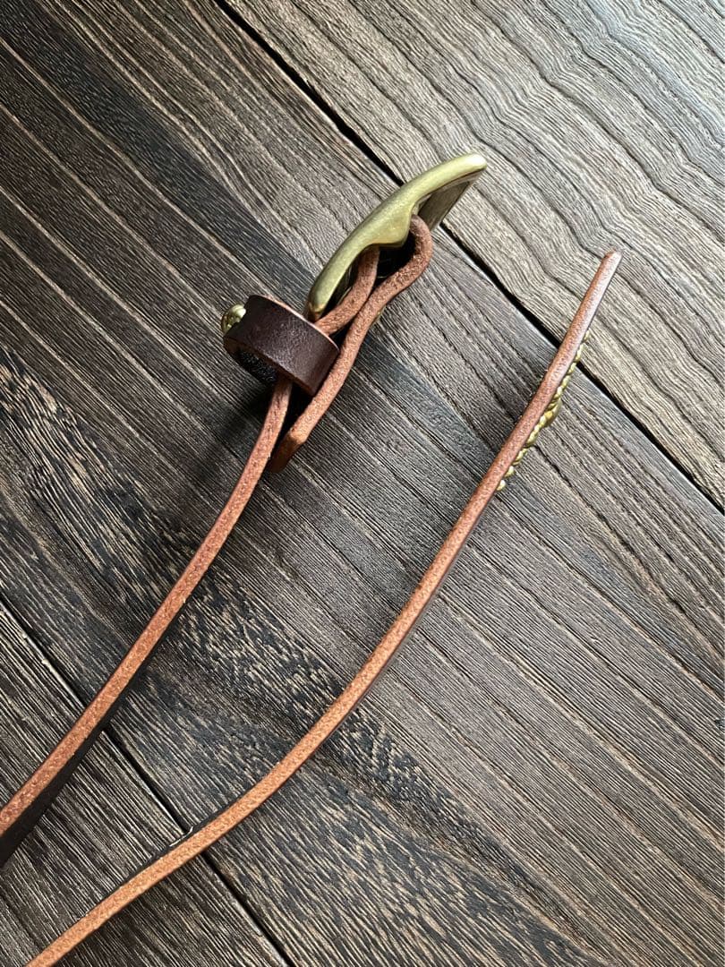 ディッキーズ874専用スタッズベルト ダークブラウン 真鍮 HTC CALEE