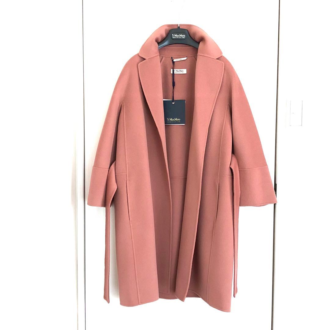 新品タグ付‼️【マックスマーラ】40希少スモーキーピンク コート