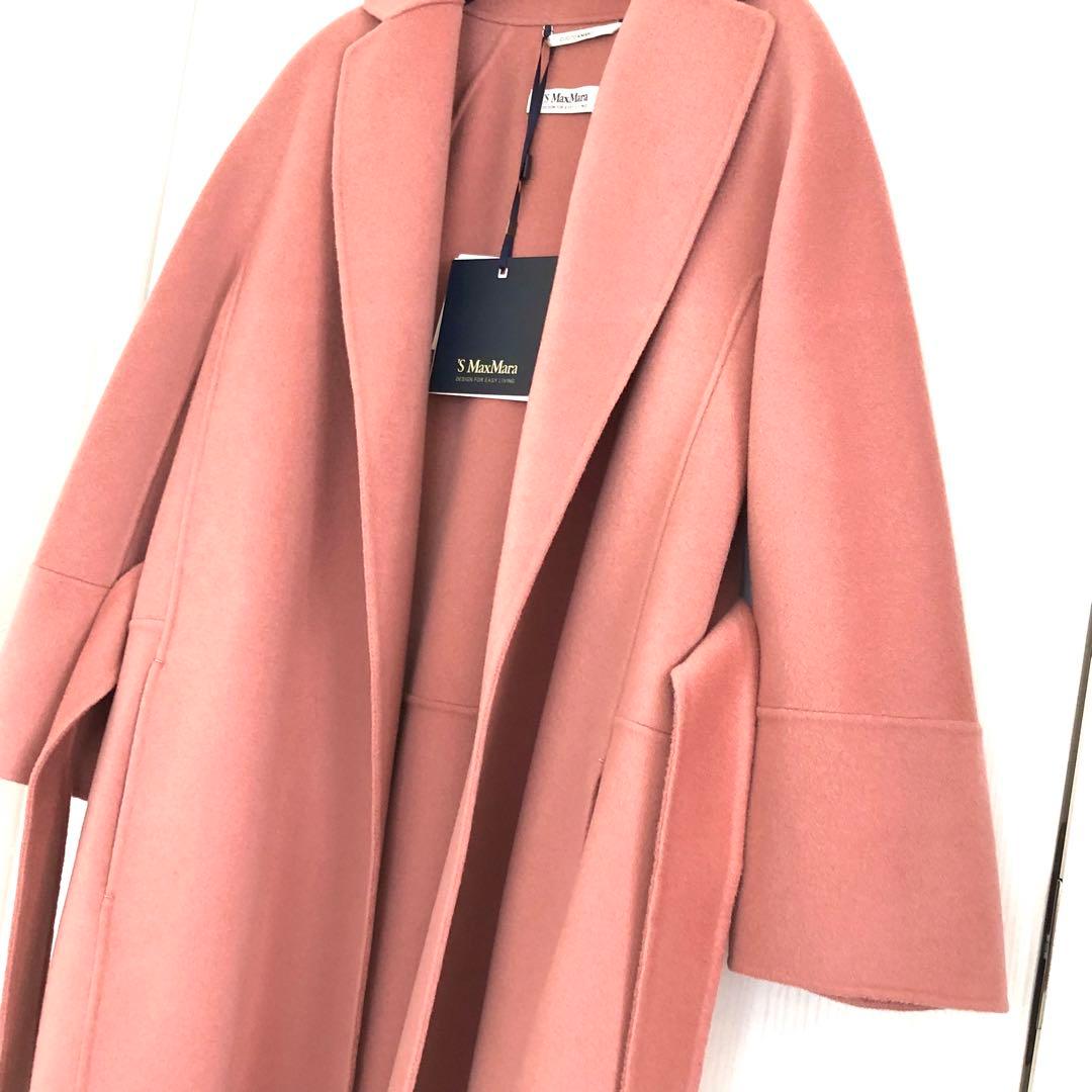 新品タグ付‼️【マックスマーラ】40希少スモーキーピンク コート