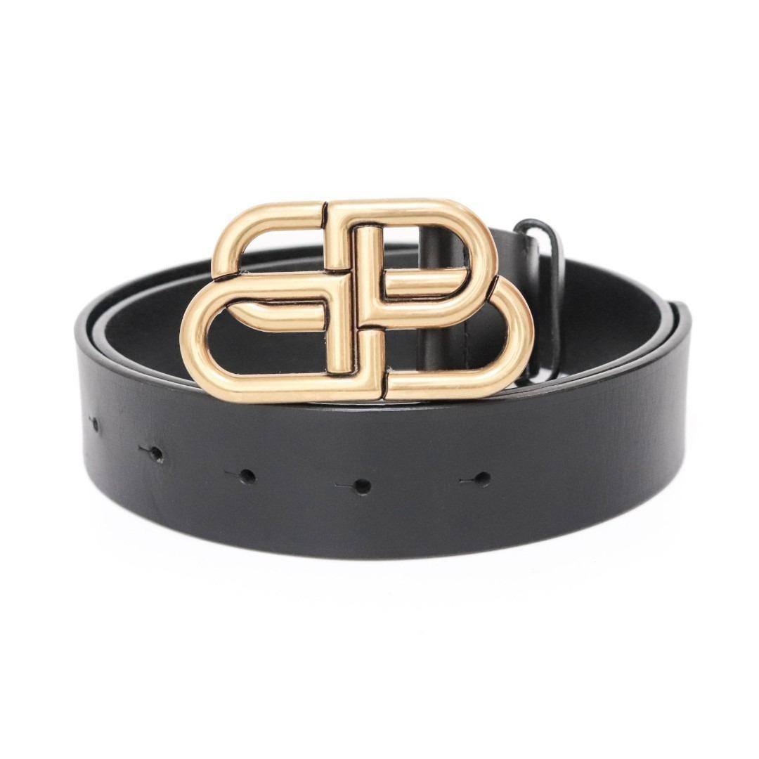 バレンシアガ BALENCIAGA　ベルト　BB　ゴールド　ブラック Bb ラージ ベルト で ブラック | Balenciaga JP (バレンシアガ）