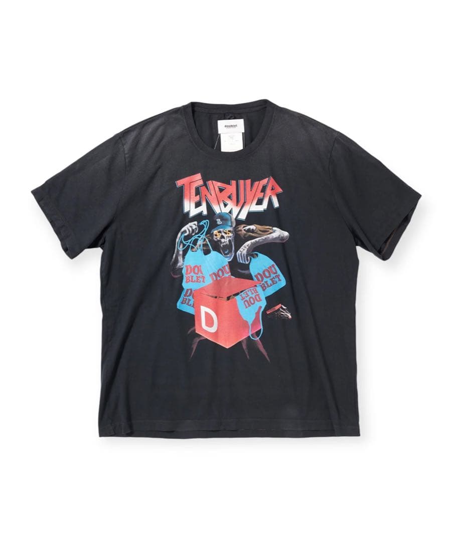 トップス doublet TENBUYER T-SHIRT M doublet ダブレット Tシャツ テンバイヤーT プリントT ロゴT ブラック