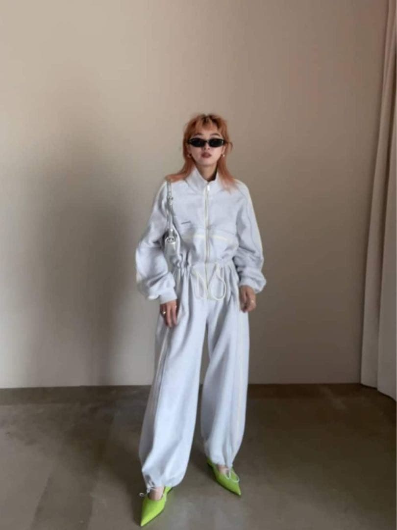 美品✨】MAISONSPECIAL 川口春奈着用 スウェットトラックロンパース