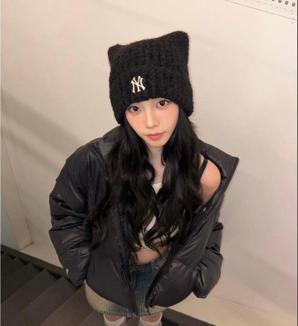 MLB KOREA 猫耳ニット帽 - メルカリ