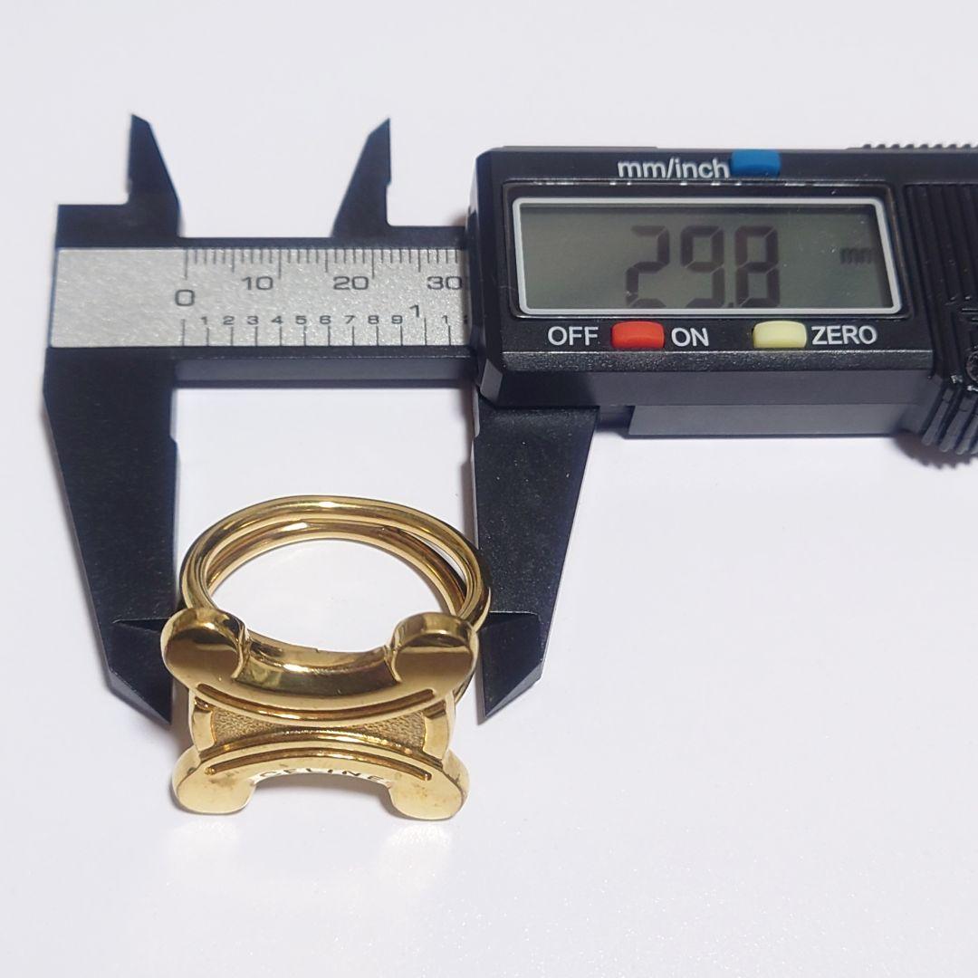 極美品 セリーヌ スカーフリング トリオンフ ゴールド HH1 - メルカリ