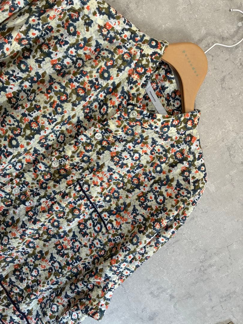 新品 FRAMeWORK 80サテンブロックプリントオールインワン /サイズ38
