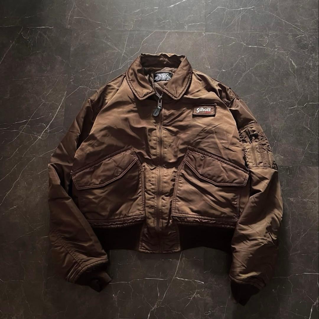 Schott 90's ブラウン MA-1 フライトジャケット - メルカリ