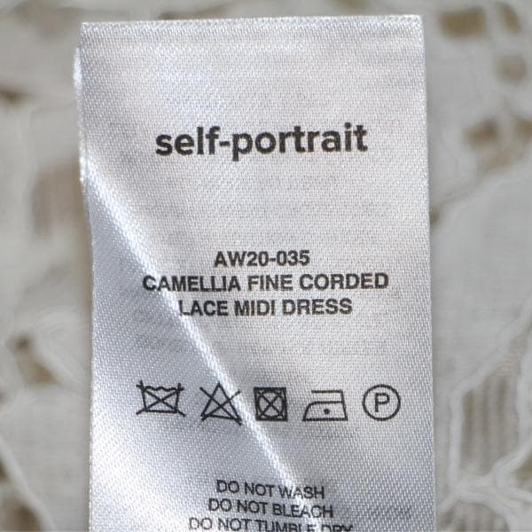 セルフポートレイト ワンピース ペプラム レース UK8 未使用 結婚式