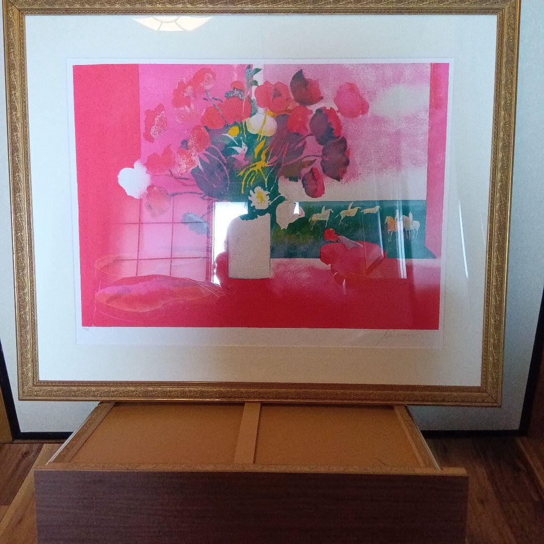 ポールギヤマン リトグラフ 花瓶の花 94/100 ゴールドフレーム - メルカリ