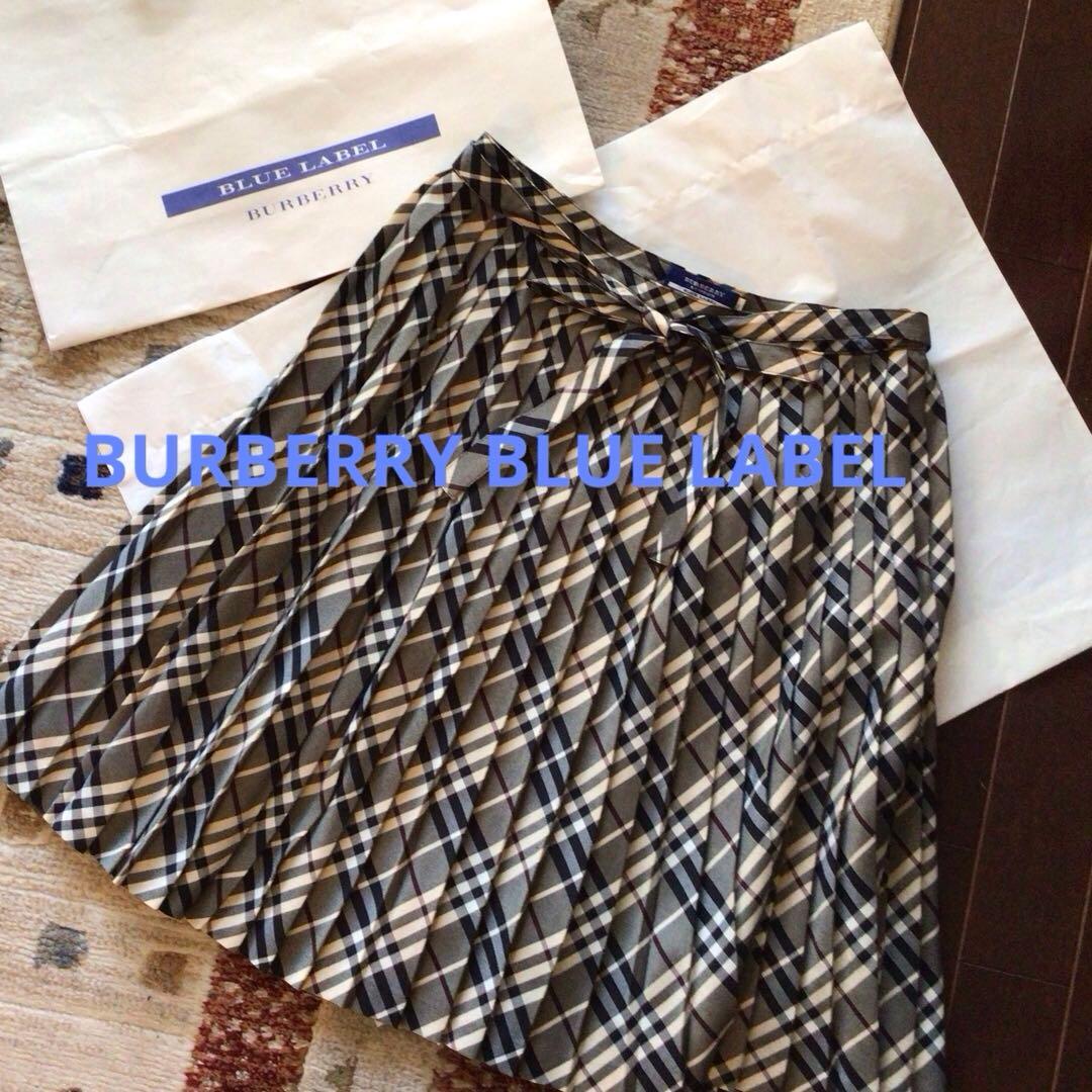 稀少❤️バーバリーブルーレーベルノヴァチェック総プリーツスカート