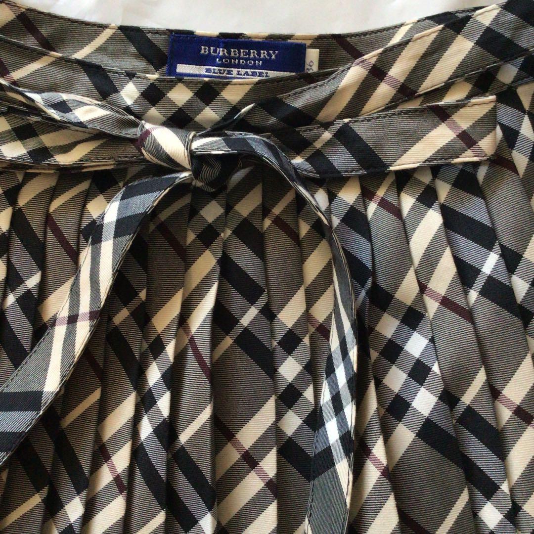 稀少❤️バーバリーブルーレーベルノヴァチェック総プリーツスカート