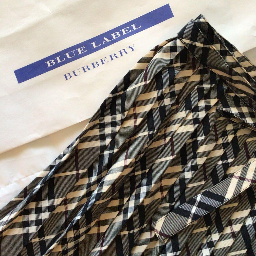 稀少❤️バーバリーブルーレーベルノヴァチェック総プリーツスカート