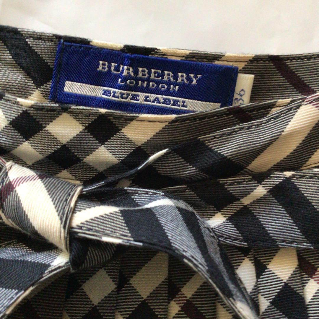 稀少❤️バーバリーブルーレーベルノヴァチェック総プリーツスカート