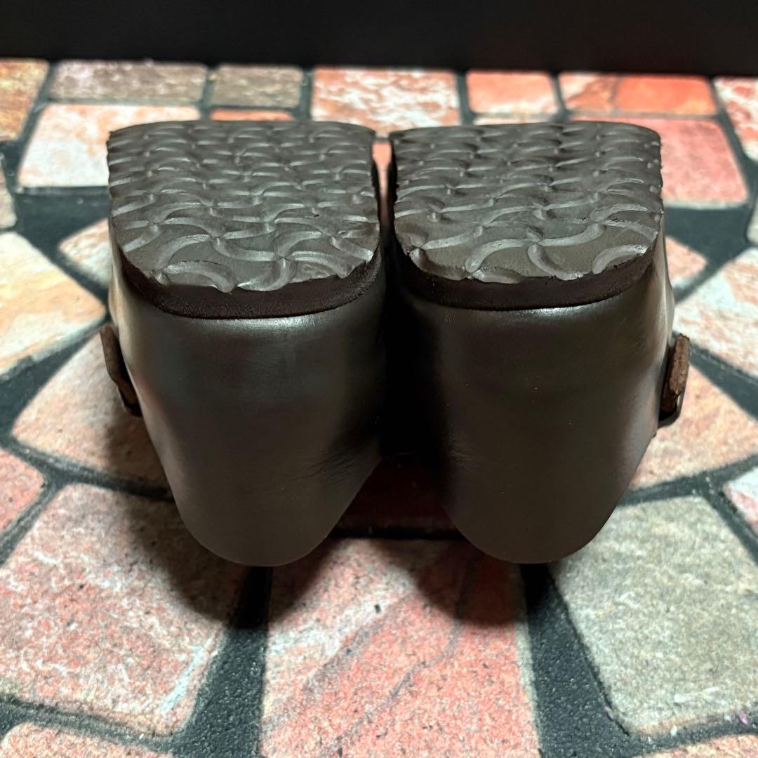 極美品　ビルケンシュトック　サンダル　22.5cm サボ　Tストラップ　ブラウン