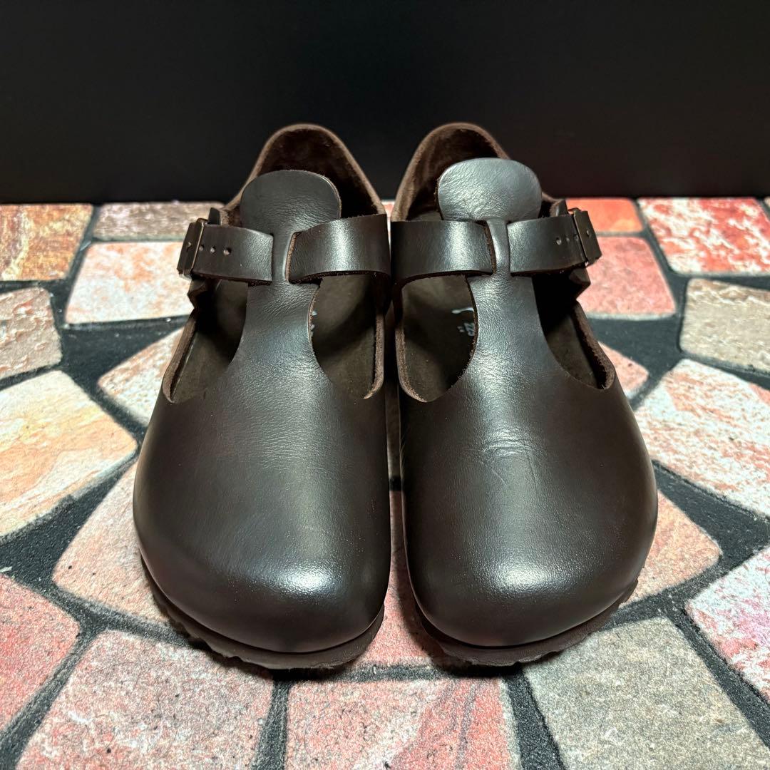 極美品　ビルケンシュトック　サンダル　22.5cm サボ　Tストラップ　ブラウン