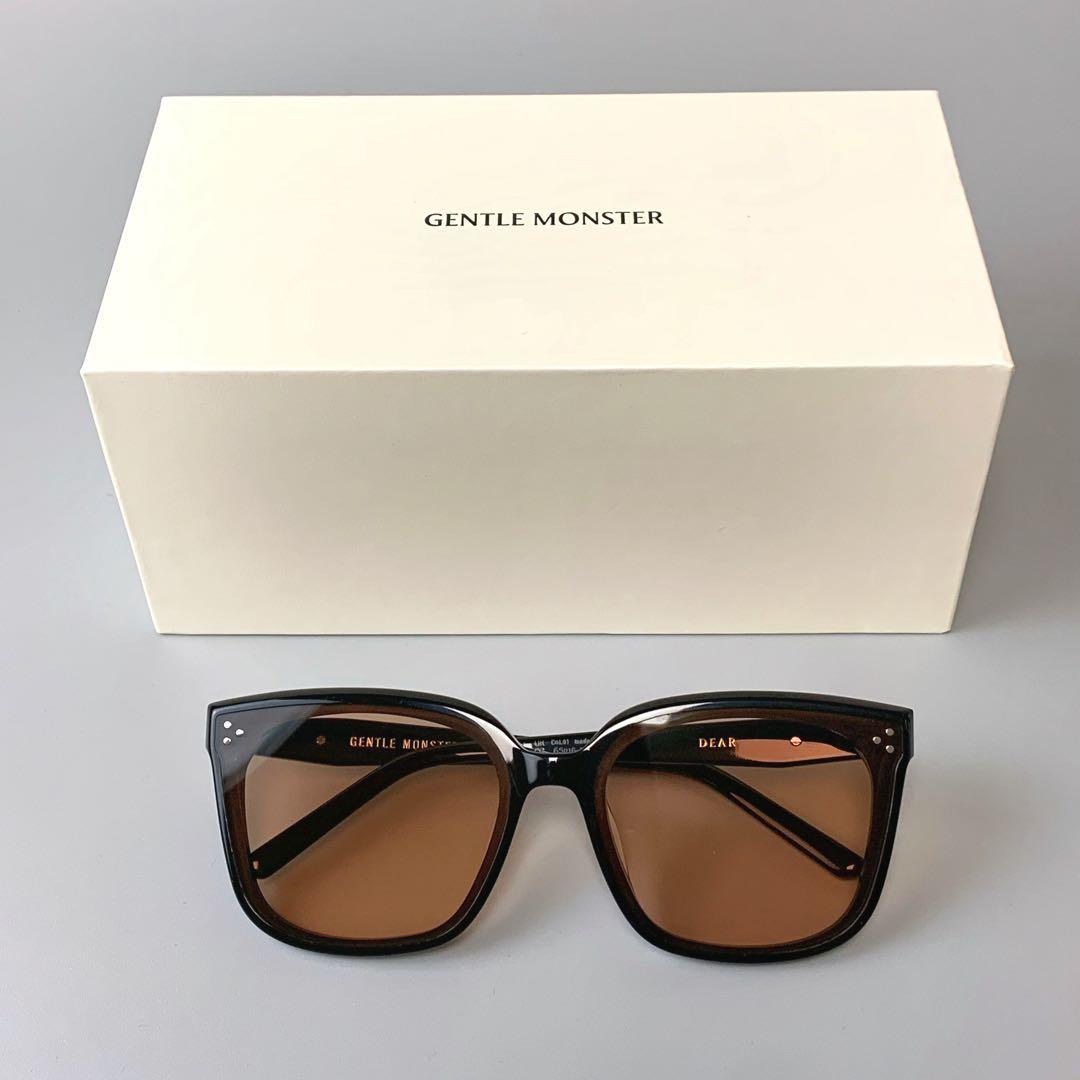 GENTLE MONSTER スクエアサングラス DEAR 黄色いレンズ - メルカリ