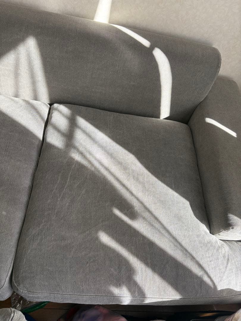 【直接取引のみ】MUTUKI グレー・2人掛けソファ 1.8m ※横浜市青葉区