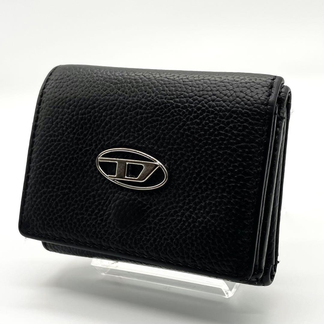 極美品✨ディーゼル 三つ折り財布 コンパクトウォレット レザー Dロゴ