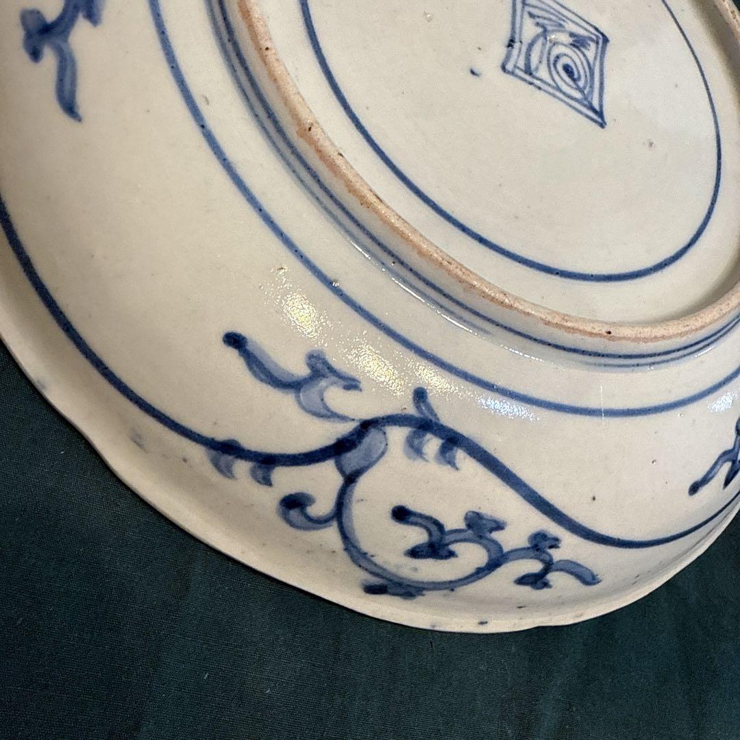 古伊万里 染付 総花唐草 8寸皿 - メルカリ