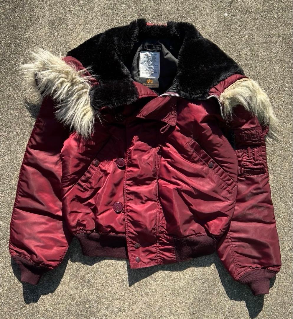 極美品 80s alpha N2B ボルドー ARMY ミリタリー us - メルカリ