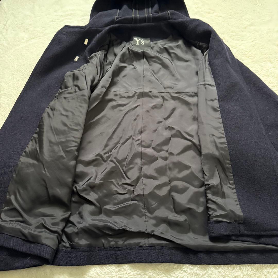 美品】ワイズ ダッフル風 フードコート ラグラン ネイビー サイズ2