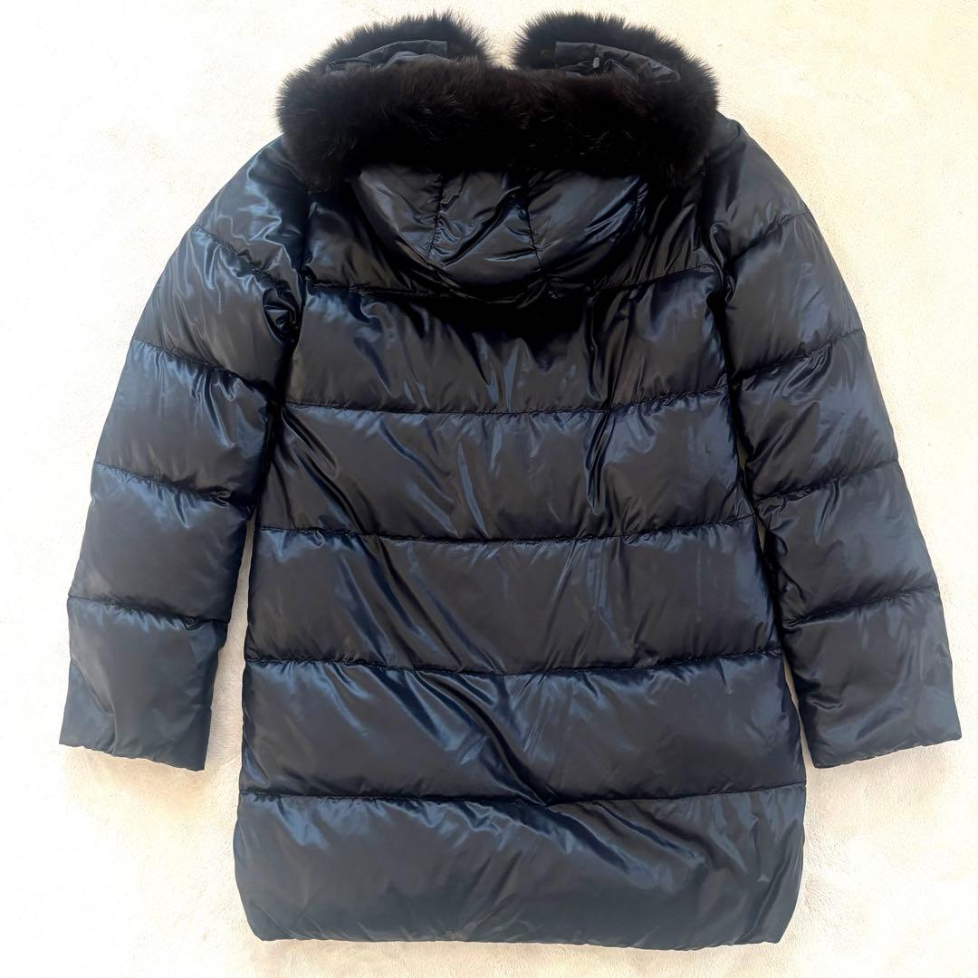 DUVETICA 黒 ロングダウン 42 L 大きいサイズ フォックスファー