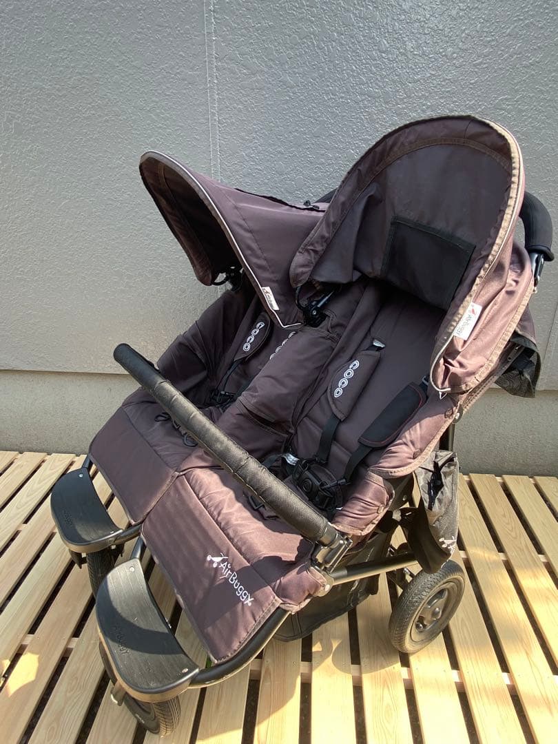 美品★エアバギー ココダブル 双子用ベビーカー　バギーボード　セット付き COCO DOUBLE EX FROM BIRTH - AIRBUGGY | ベビーカーのエアバギー