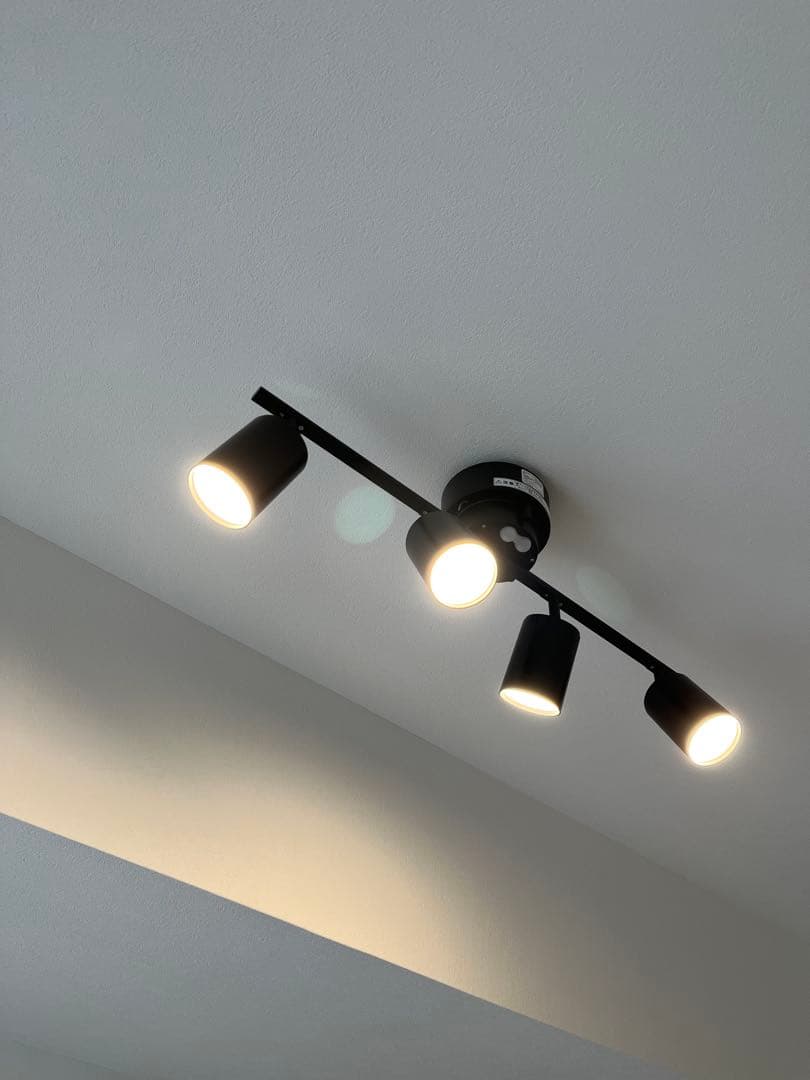 美品】ニトリ 4灯 LED シーリングライト YP-S4 ブラック - メルカリ