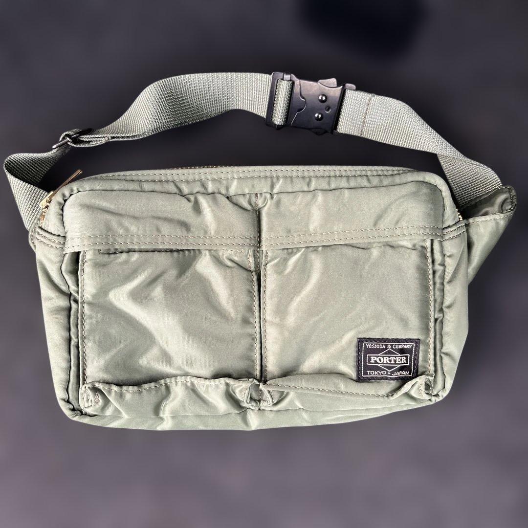 ポーター　タンカー　ウエストポーチ　セージグリーン 希少】廃番 PORTER ポーター タンカー ウエストバッグ セージグリーン