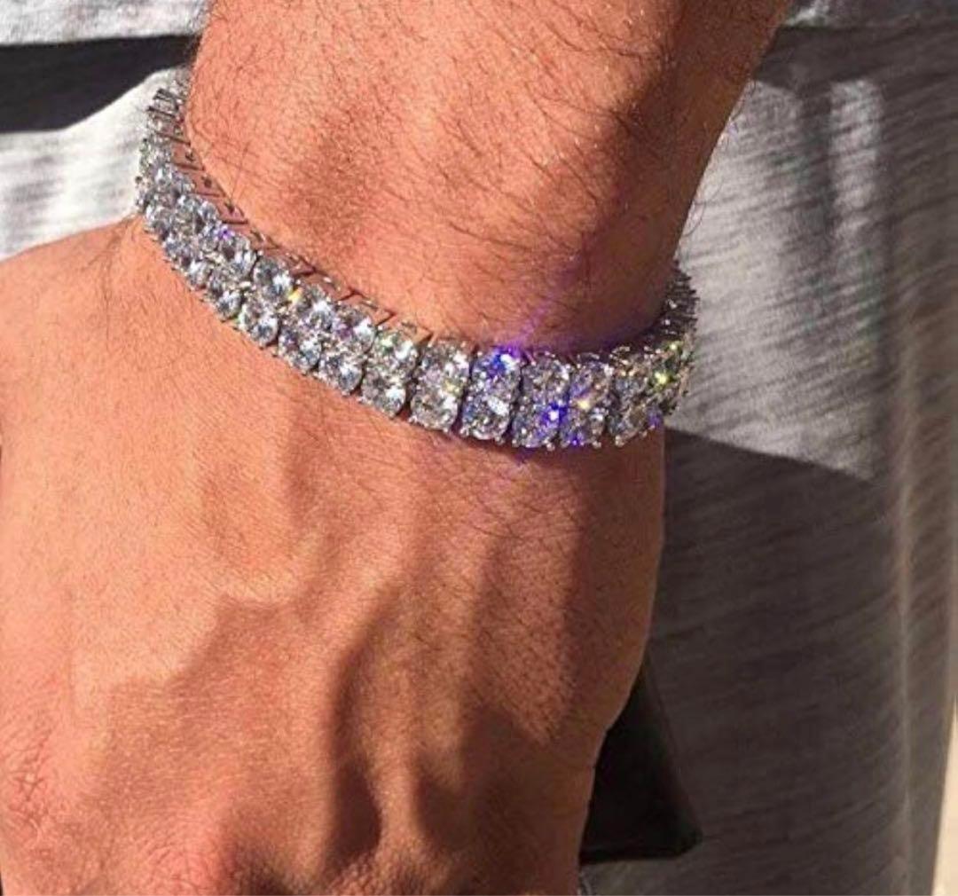 残りわずか】2層モアサナイト ブレス S925 VVS1 輝き別格 - メルカリ