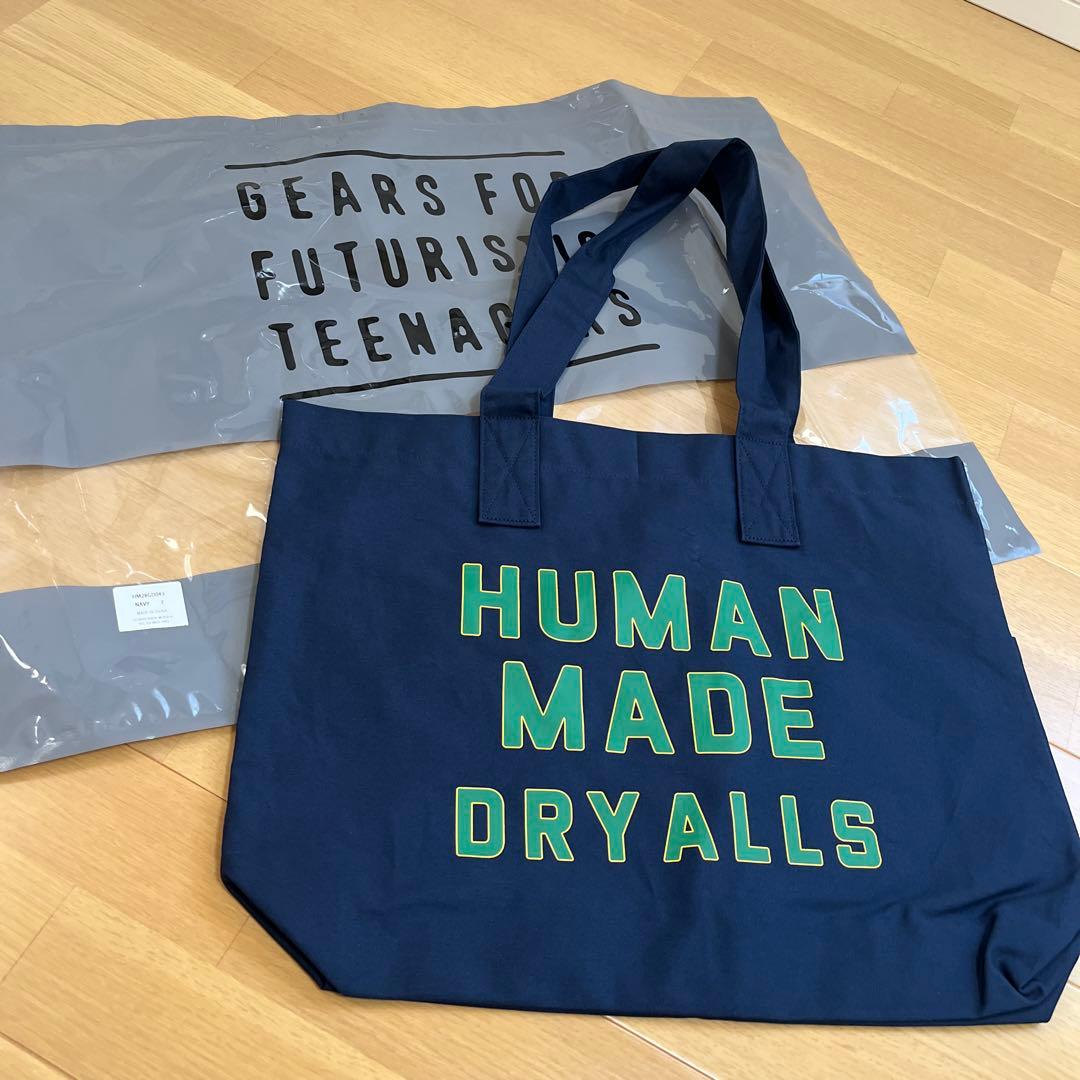 ヒューマンメイド HUMAN MADE 新品 本物 ロゴ トートバッグ ネイビー
