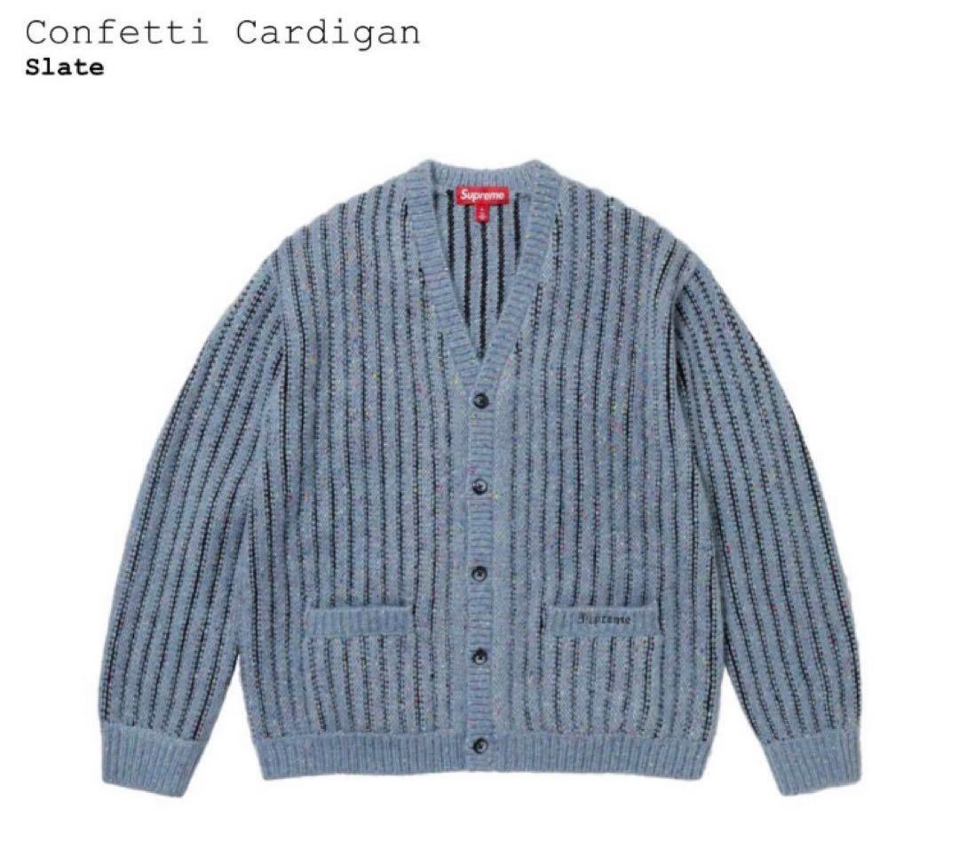 Supreme Confetti Cardigan slate カーディガン 青 - メルカリ