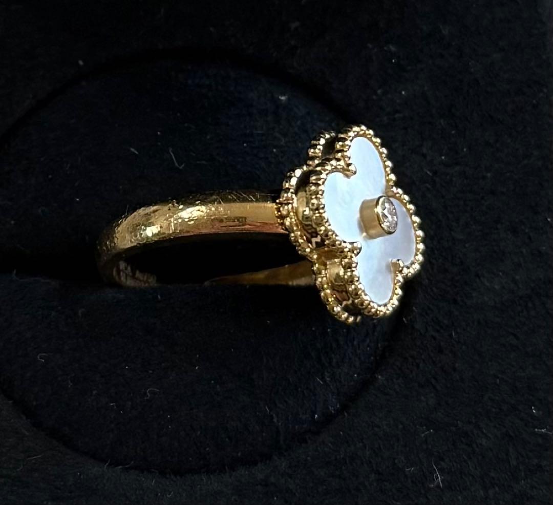 noel様専用 ヴァンクリーフ マザーオブパール ゴールドリング 53